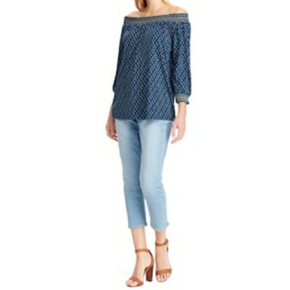 CHAPS Off The Shoulder 3/4 Sleeve Top 3X